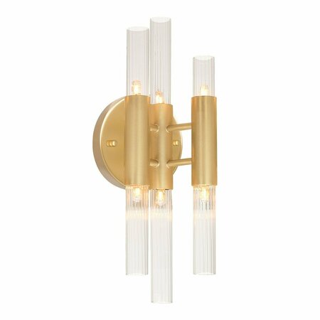 CWI LIGHTING 6 Light Sconce With Satin Gold Finish 1120W5-6-602
